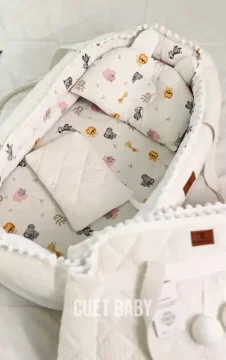 طقم 4 قطع بيبي نست لون ابيض